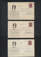 5 Postkaarten Met Reclame Van LA DERNIERE HEURE Met HERALDIEKE LEEUW Nrs. 316 En 334 ; Staat Zie 4 Scans. LOT 315 - Typo Precancels 1929-37 (Heraldic Lion)