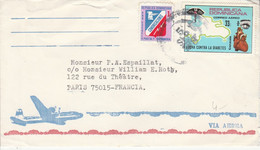 DOMINIQUE AFFRANCHISSEMENT COMPOSE SUR LETTRE POUR LA FRANCE 1973 - Dominica (1978-...)