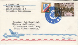 DOMINIQUE AFFRANCHISSEMENT COMPOSE SUR LETTRE POUR LA FRANCE 1977 - Dominica (1978-...)