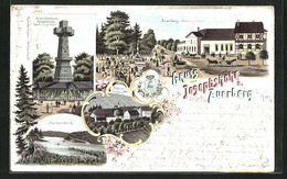 Lithographie Stolberg / Harz, Frankenteich, Gast- Und Logirhaus Josephshöhe - Stolberg (Harz)