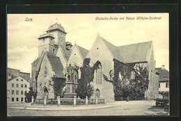 AK Zeitz, Michaelis-Kirche Mit Kaiser Wilhelm-Denkmal - Zeitz