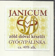 Hungary, Mini Bottle Label, "Janicum", Officinal Pálinka(Brandy). - Alcoli E Liquori