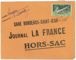 BK1937 - FRANCE - POSTAL HISTORY -  1924 Olympic Games 10 Francs On COVER - Verano 1924: Paris