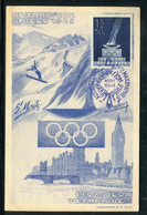 Autriche - Carte Maximum 1948 - Jeux Olympiques D'Hiver - Réf M32 - Cartoline Maximum