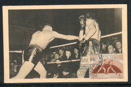 Saint Marin - Carte Maximum 1955 - Boxe - Réf M 37 - Storia Postale