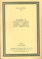 SOTHEBY PARKE BERNET - CATALOGO OGGETTI D'ARTE - MOBILI - TAPPETI - FIRENZE 1981 - Manuali Per Collezionisti