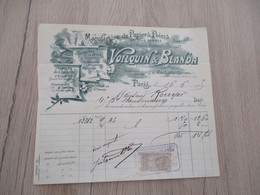 Facture Illustrée Volquin Blanda Paris  Manufacture Papiers Peints  1905 - Ambachten