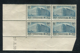 Coin Daté Du N°424 Ministère Des PTT - Neufs ** - Réf M 56 - 1930-1939