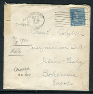 USA - Enveloppe De Chicago Pour La Bohême / Moravie En 1939 Avec Contrôle Postal - M 78 - Lettres & Documents