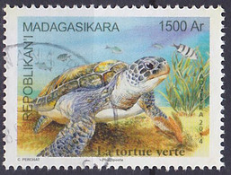 Timbre Oblitéré N° 1917(Yvert) Madagascar 2014 - La Tortue Verte - Madagascar (1960-...)
