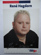 Autogrammkarte: "René Hagdorn"- Südwestrundfunk 3, Baden-Baden -handsigniert - Autografi