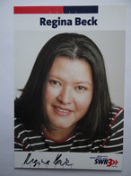Autogrammkarte: "Regina Beck"- Südwestrundfunk 3, Baden-Baden -handsigniert - Autografi