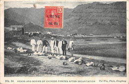 CHINE  -  HONG KONG  -  Heads And Bodies Of Chinese Pirates After Décapitation  -  Bandits, Pirates Chinois - China (Hongkong)