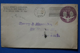 T19 ETATS UNIS BELLE LETTRE USA 1893  DAYTON  POUR NEW YORK + AFFRANCHISSEMENT PLAISANT - Lettres & Documents
