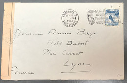 Suisse Divers Sur Enveloppe Censurée De Lausanne 1.10.1941 Pour Lyon - (A1279) - Covers & Documents