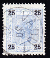 1899 Vorläufer, 25 Heller Stempel Vaduz Auf österreichischer Marke. Kat Nr. MI 76 - ...-1912 Préphilatélie