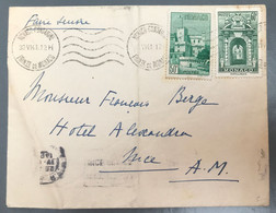 Monaco Divers Sur Enveloppe Pour Nice - OBL Mécanique MONACO CONDAMINE 30.6.1941 - (A1280) - Lettres & Documents