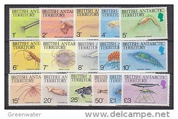 British Antarctic Territory 1984 Marine Life / Definitives 16v ** Mnh (52223) - Unused Stamps