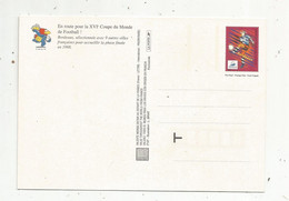 Entier Postal , Sports , En Route Pour La XVI E Coupe Du Monde De FOOTBALL , BORDEAUX ,  2 Scans - 1998 – Frankrijk