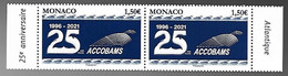 Monaco 2021 - Yv N° 3284 ** - 25e Anniversaire De L' ACCOBAMS - Nuovi