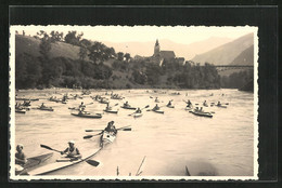 AK Fernberg, Ruderboote Zur Regatte, Blick Zur Brücke - Rowing