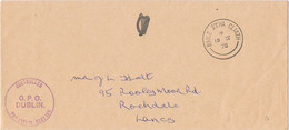 40580. Carta Franquicia Postal BAILE ARHA CLIATH (Dublin) Irlanda 1978. Controller G.P.O. - Covers & Documents