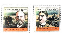 A) 2001, SOUTH AFRICA, ANGLO BÓER WAR, CENTENARY, SERIE, DOMINEE J. D. KESTELL, THOMAS CREAN, MULTICOLORED - Neufs