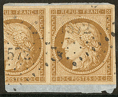 No 1, Bistre Jaune, Un Très Grand Voisin, Sur Support. - TB - 1849-1850 Ceres