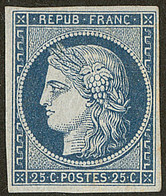 * No 4a, Bleu Foncé, Jolie Pièce. - TB. - RR - 1849-1850 Cérès