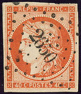 No 5b, Orange Foncé, Obl Pc 2650. - TB - 1849-1850 Cérès