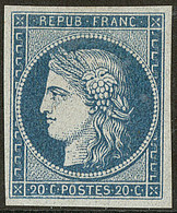 * Non émis. No 8b, Bleu Foncé Sur Azuré, Très Frais. - TB. - RR - 1849-1850 Ceres