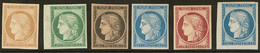 * Réimpression. Nos 1f, 2e Bdf, 3f, 4d, 6f, 8f. - TB - 1849-1850 Ceres