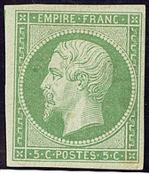 * No 12, Vert, Un Voisin, Quasiment **, Très Frais. - TB. - R - 1853-1860 Napoléon III