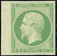 ** No 12a, Vert Jaune, Bdf, Superbe. - R - 1853-1860 Napoléon III