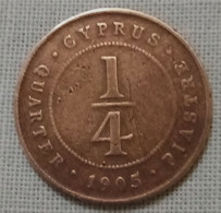 Cyprus - Edward VII - 1905 - ¼ Piastres . KM 8 , Perfect , Gomaa - Cyprus