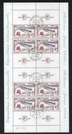 FRANCE 1964: Feuillet Numéroté De 8 TP "PHILATEC" Avec Vignettes Attenantes Y&T 1422, Obl. CAD PJ - Usados