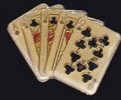 71020- Pin's.Poker.cartes.quinte Flush. - Jeux