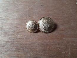 MILITARIA LOT DE 2 BOUTONS 20MM ET 15MM - Boutons