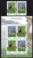 RUMANIA /ROMANIA / RUMÄNIEN  -EUROPA 2021 -ENDANGERED NATIONAL WILDLIFE"-  SET Of 2 - N + SOUVENIR SHEET  TIPE 2   MINT - 2021