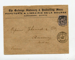 !!! LETTRE D'ALEXANDRIE POUR ANNONAY DE 1899 - Storia Postale