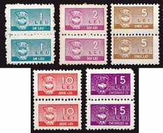 ROMANIA - CINDERELLA : C.C.S. / R.P.R. ( CONSILIUL CENTRAL AL SINDICATELOR ) - LOT De 5 PERECHI - MNH ~ 1960 (ah288) - Steuermarken