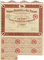 Titre Ancien - Tabacs De Macédoine Et D'Asie Mineure - Société Anonyme  - Titre De 1925 - - Agriculture