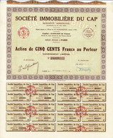 Titre Ancien - Société Immobilière Du Cap - Société Anonyme  - Titre De 1929 - - Otros & Sin Clasificación