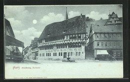 Mondschein-AK Stolberg / Harz, Blick Auf Das Rathaus - Stolberg (Harz)