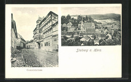 AK Stolberg A. Harz, Ortsansicht Mit Gonsistorium - Stolberg (Harz)