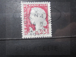 VEND BEAU TIMBRE DE FRANCE N° 1263 , OBLITERATION " DENAIN " !!! (r) - 1960 Marianne Van Decaris