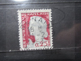 VEND BEAU TIMBRE DE FRANCE N° 1263 , OBLITERATION " DENAIN " !!! (u) - 1960 Marianne Van Decaris