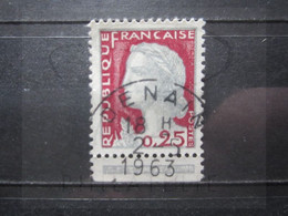 VEND BEAU TIMBRE DE FRANCE N° 1263 + BDF , OBLITERATION " DENAIN " !!! (b) - 1960 Marianne De Decaris