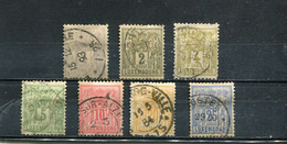Luxembourg 1882-91 Yt 47-51 53-54 - 1882 Allégorie
