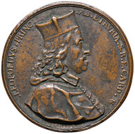 Leopoldo De' Medici 1617-1675 Medaglia Tematica Equestre 111,44 Grammi. 7,0 Cm Colpetti E Graffi - Toskana